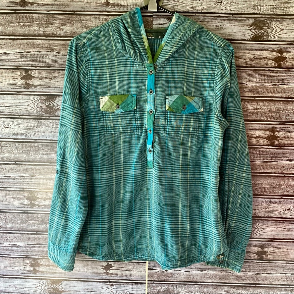 Prana Women's Popover Long-Sleeved Hooded Top Size XS